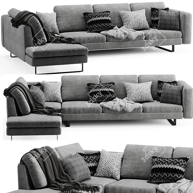 Customizable Boconcept Indivi Sofa 3D model image 1