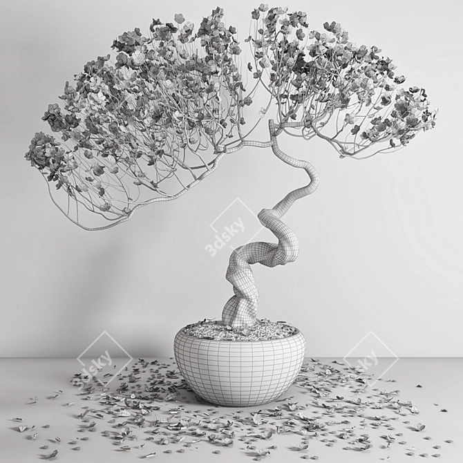 Decorative Bonsai: Indoor Plant 3D model image 3