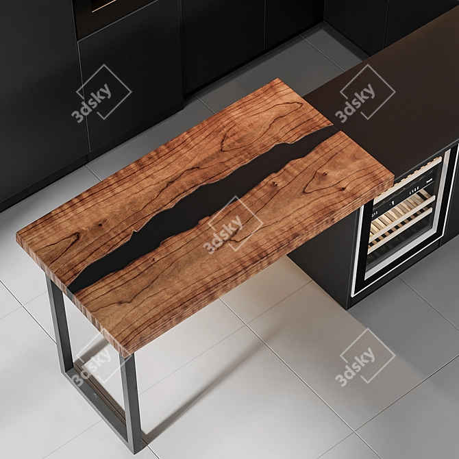 Modern Kitchen Set 2015 3D model image 13