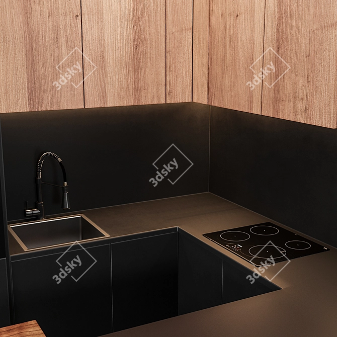 Modern Kitchen Set 2015 3D model image 16