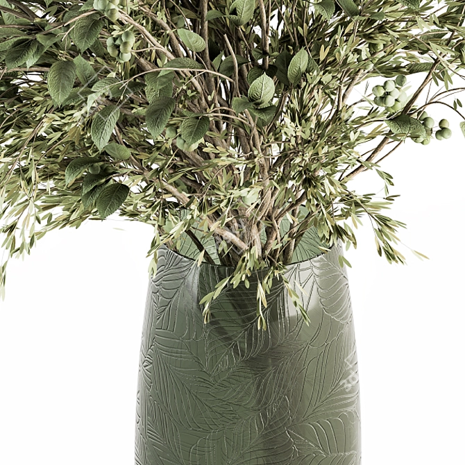 Translate Description: Букет - Зеленая Ветка в вазе 58

Supposed Title: Green Branch Bouquet 3D model image 3