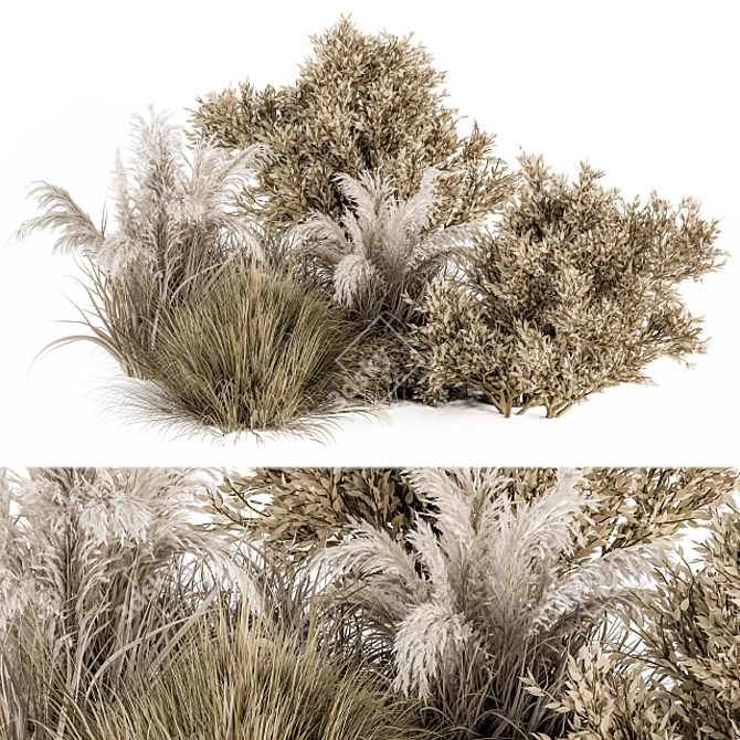 Wild Bushes - Set of 36 3D model image 1