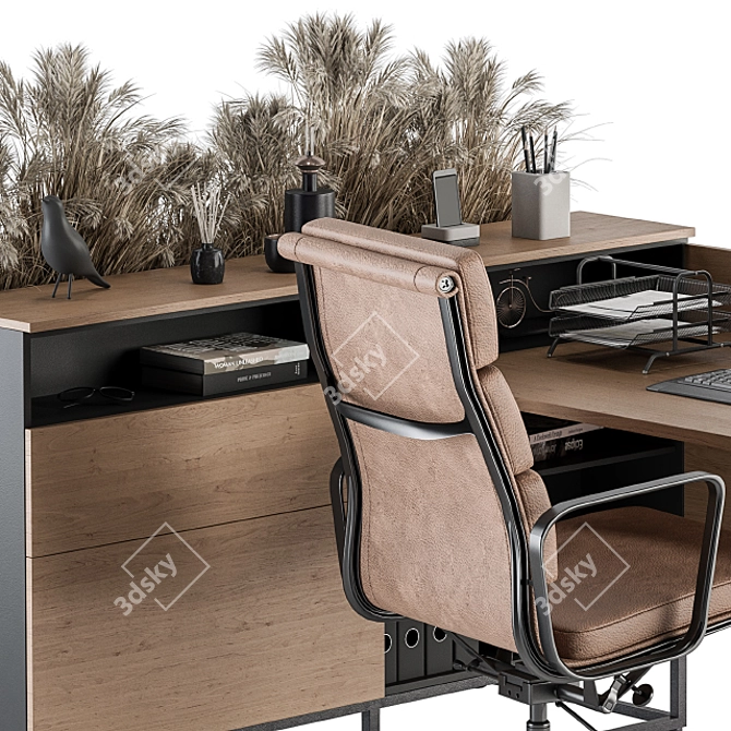 Executive Office Furniture Set 3D model image 3