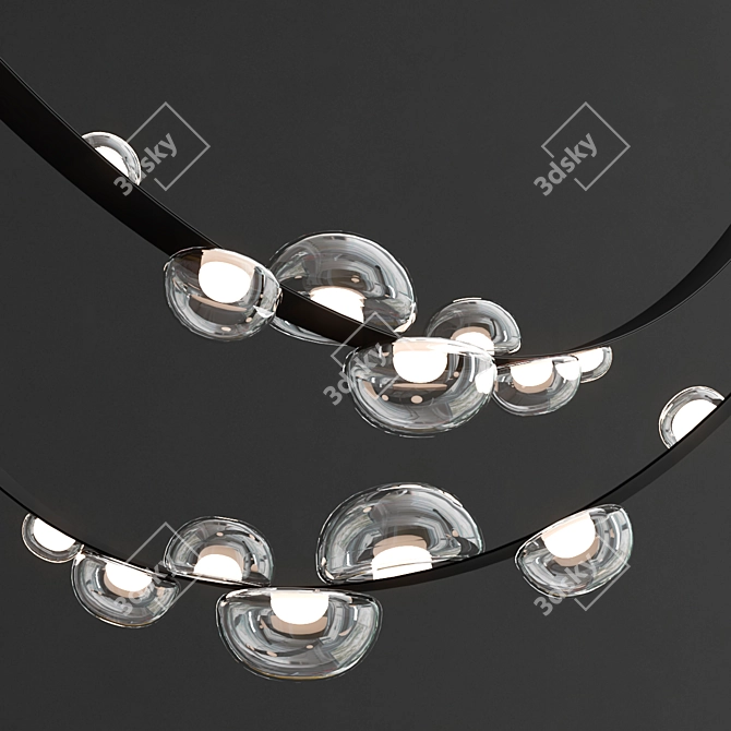 Luminous Dew Drops Pendant 3D model image 2