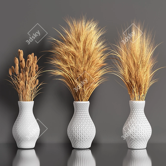 Title: Dried Plants Set: Natural Home Decor 3D model image 1