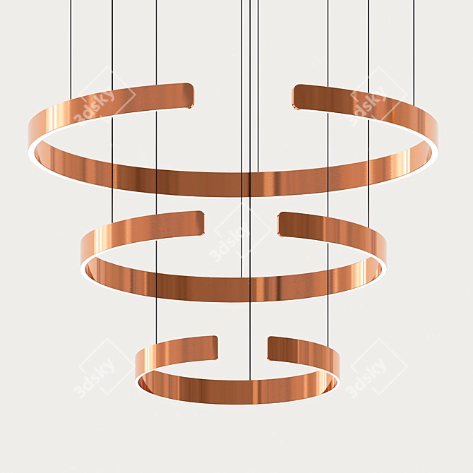 Modern LED Chandelier: BenWuTre 3D model image 2