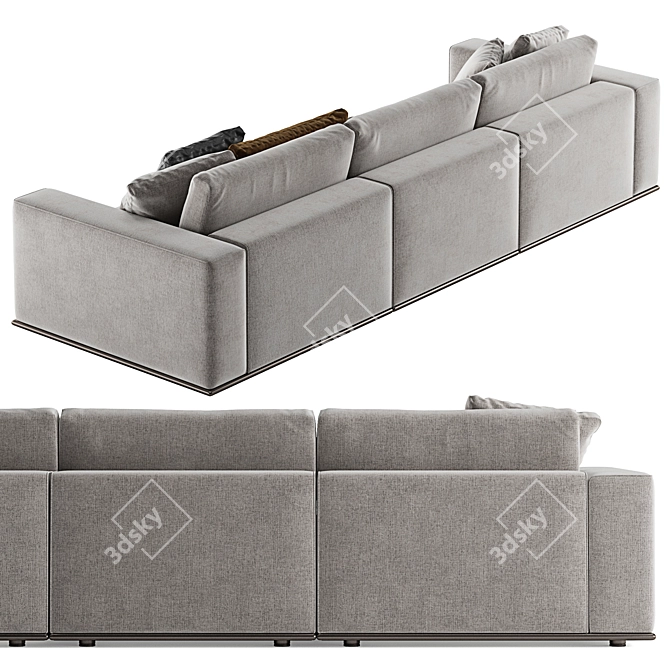 Luxurious Minotti Hamilton Sofa: Premium 3-Seater 3D model image 5