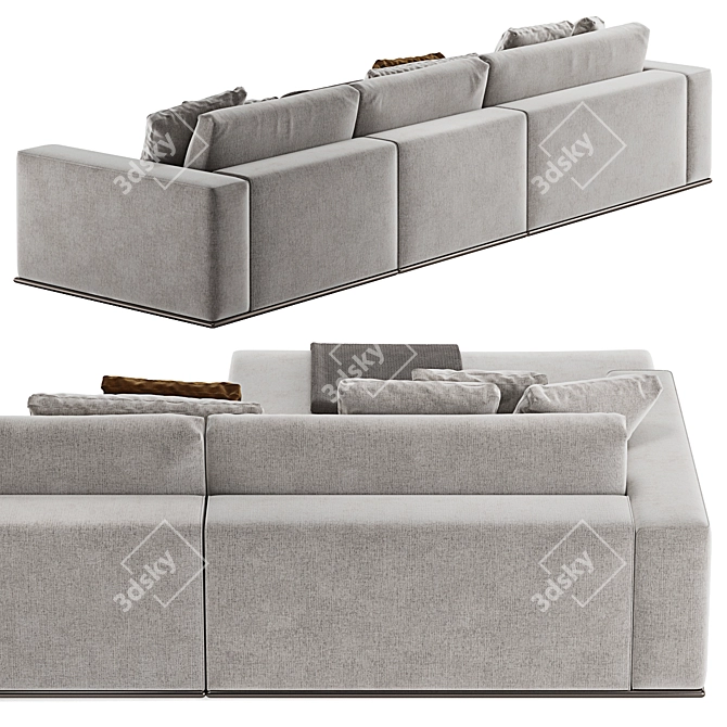 Modern Minotti Hamilton Corner Sofa 3D model image 5