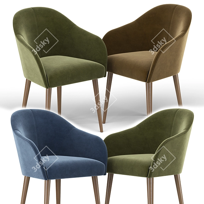 Elegant Lili Dining Chair: Stylish, Comfortable, and Versatile 3D model image 2