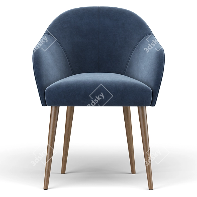 Elegant Lili Dining Chair: Stylish, Comfortable, and Versatile 3D model image 3