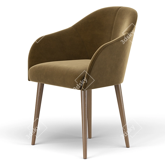 Elegant Lili Dining Chair: Stylish, Comfortable, and Versatile 3D model image 4