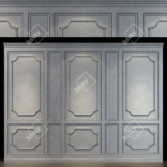 Elegant 3D Wall Panel 3D model image 1