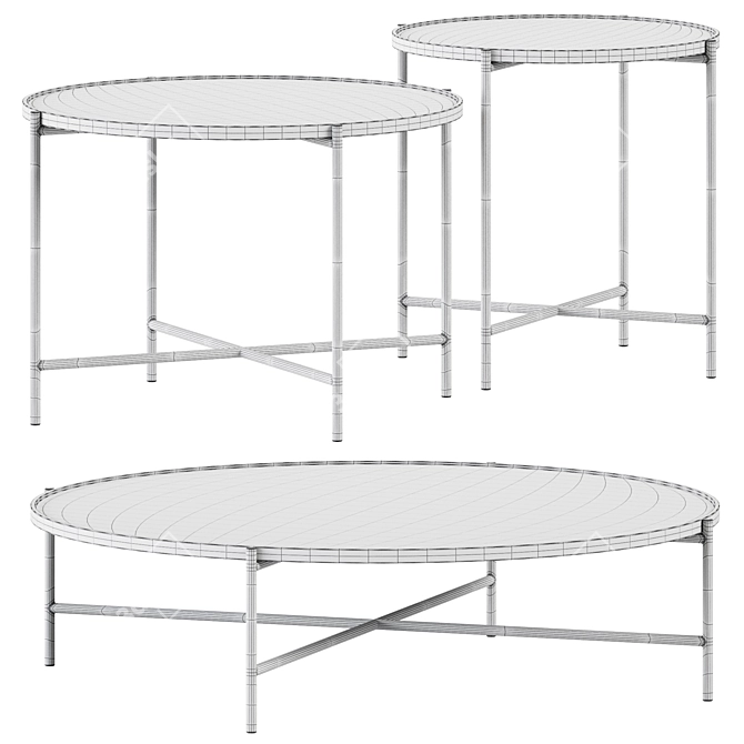 Dolly Coffee Tables: Elegant & Versatile 3D model image 2