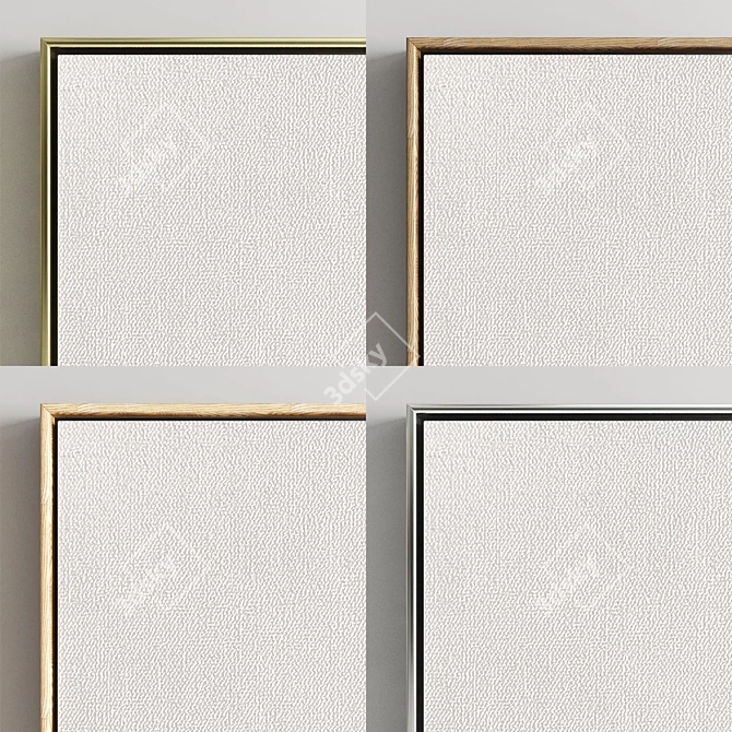 Minimalist Abstract Photo Frame, 5 Material Options 3D model image 4