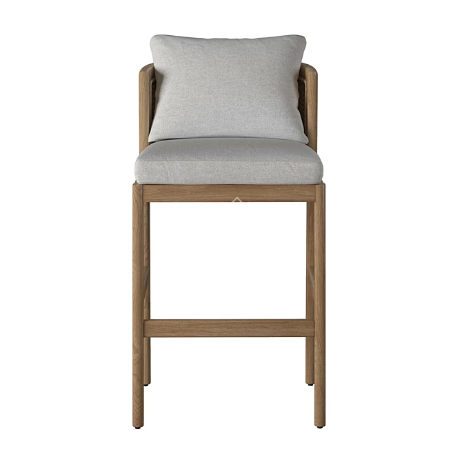 Elegant RH Malta Barstool 3D model image 5