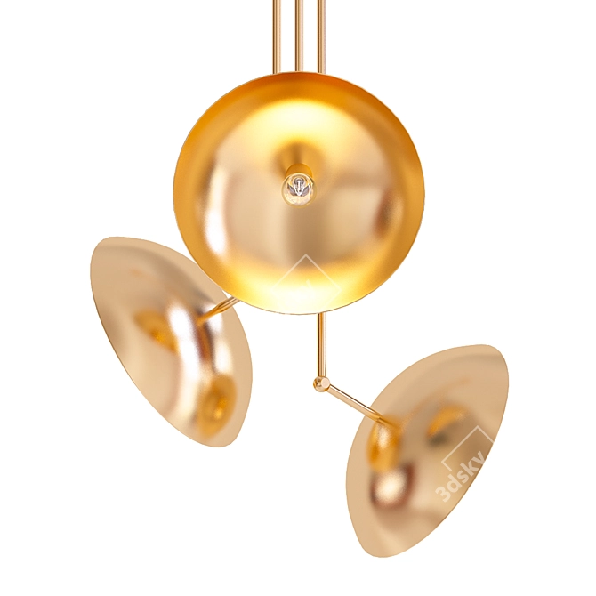 Sleek 2014 Tango Three Chandelier 3D model image 1