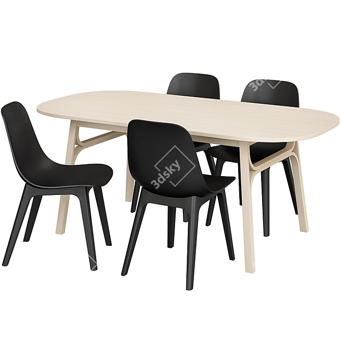 Voxlöv & Odger Ikea Dining Set 3D model image 1