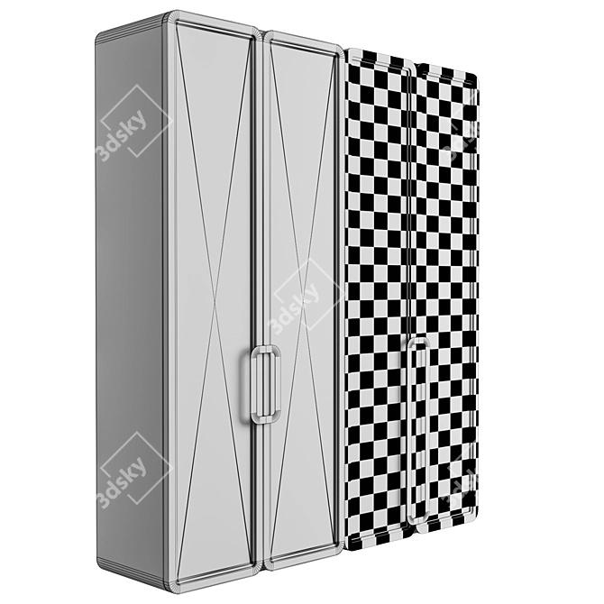 Designer Lit Wardrobe 3D model image 4