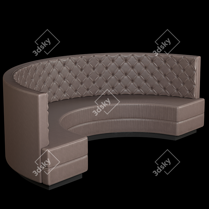 Elegant Bourbon Round Sofa 3D model image 2