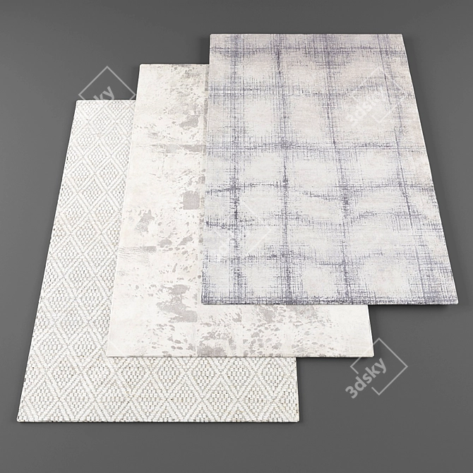 High-Res Random Rugs Set 3D model image 1