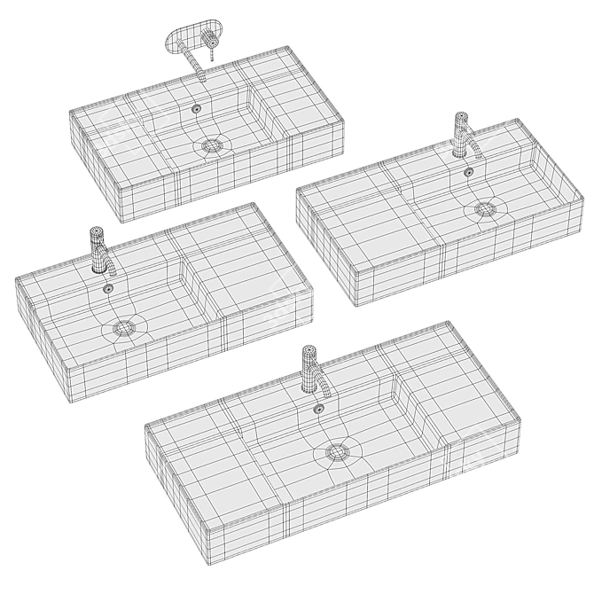 ESSENCE C Washbasins Collection: Modern & Elegant 3D model image 3