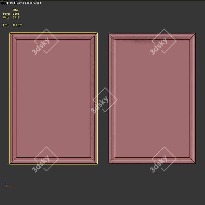 Modern Abstract Picture Frame Set 3D model image 7