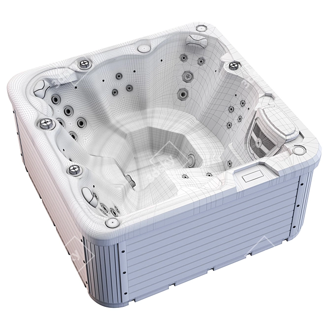 Jacuzzi Balboa SR810C: Low Poly Hot Tub 3D model image 8