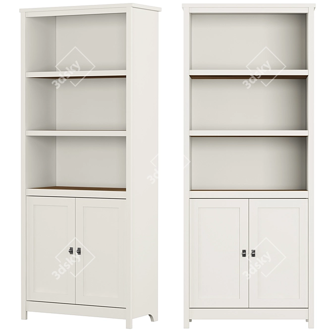 Sauder Cottage Road Library Bookcase: Stylish Storage Solution 3D model image 1