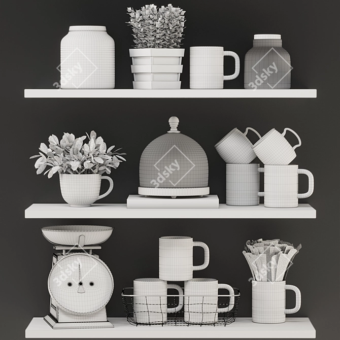 Vibrant Kitchen Essentials Collection 3D model image 5