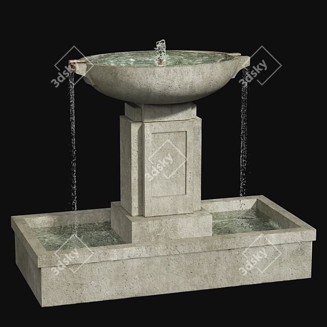 Austin Fountain: Real-Scaled Elegance 3D model image 1