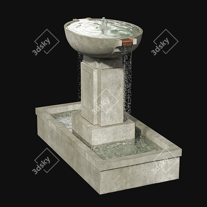 Austin Fountain: Real-Scaled Elegance 3D model image 3