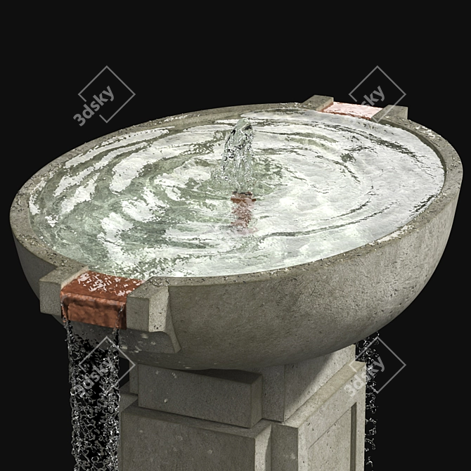 Austin Fountain: Real-Scaled Elegance 3D model image 4