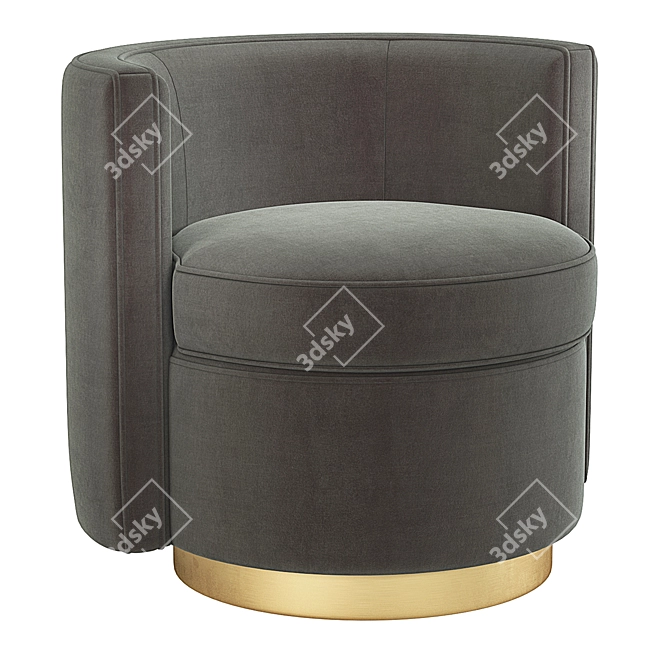 Eichholtz Amanda Swivel Chair - Elegant and Comfortable 3D model image 1