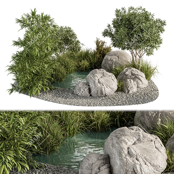 Nature's Haven: Backyard & Landscape Pound 3D model image 1