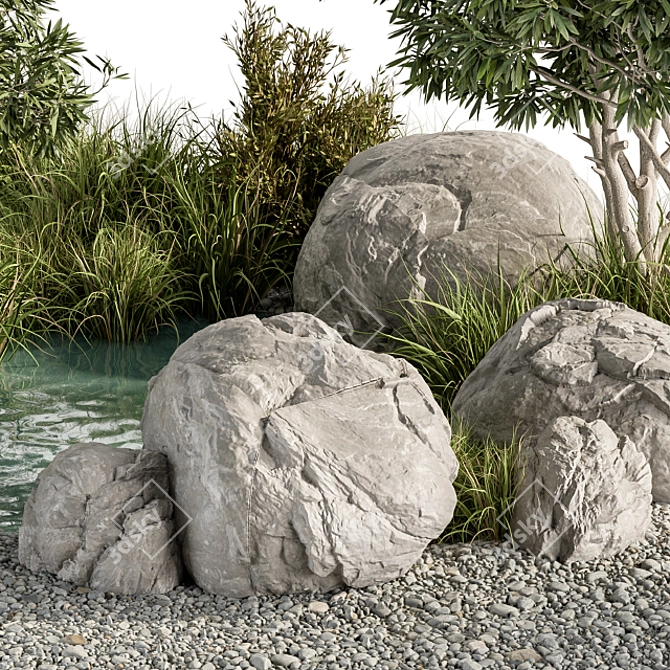 Nature's Haven: Backyard & Landscape Pound 3D model image 4