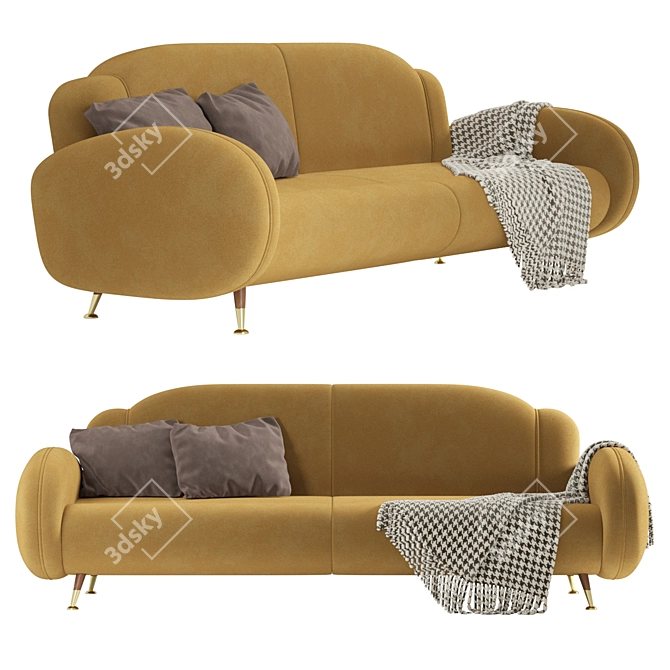 Modern MEZZO Miller Sofa 3D model image 1