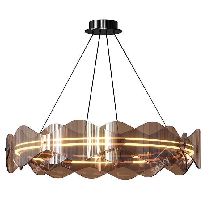 Elegant LED Chandelier  3D model image 1