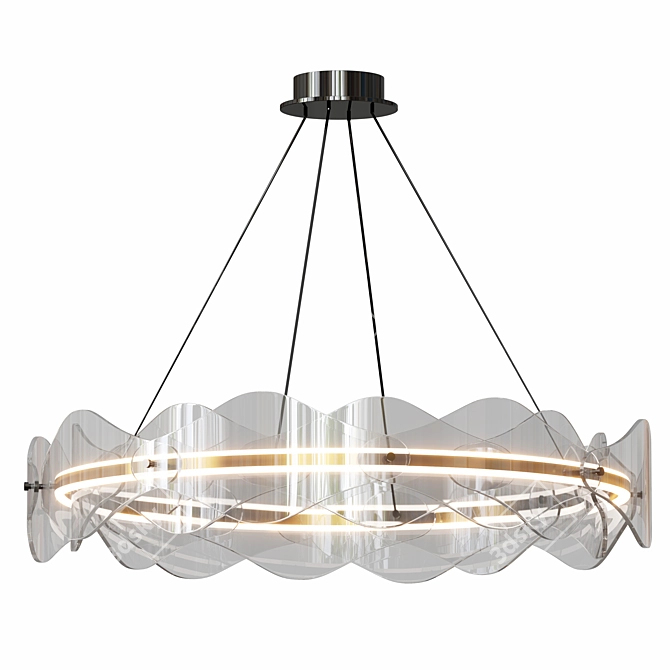 Elegant LED Chandelier  3D model image 2