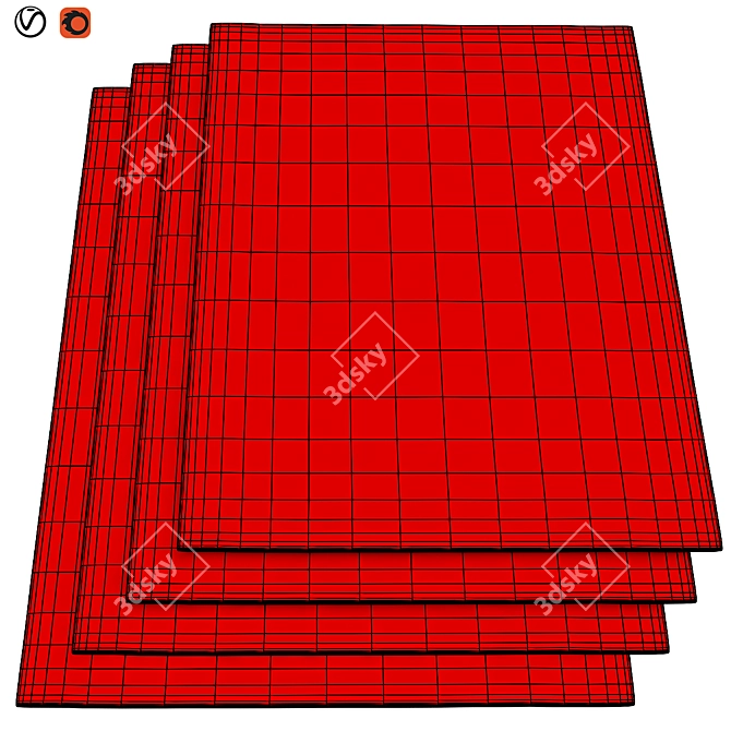 Title: Premium Textured Carpets 3D model image 2