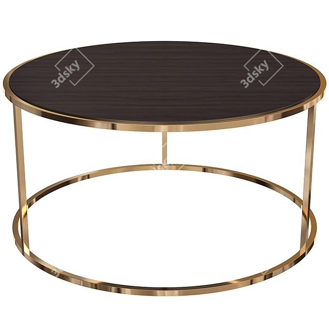 Elegant Round Coffee Table Set 3D model image 2