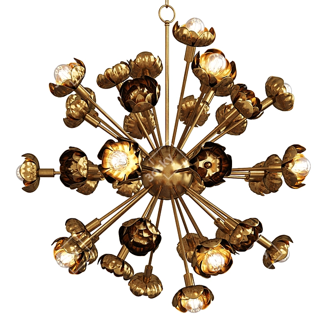 Elegant Adeline Chandelier 3D model image 1