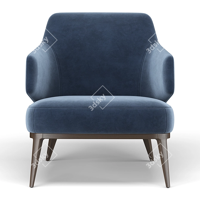 Elegant Amanda Armchair: Stylish and Comfortable 3D model image 3