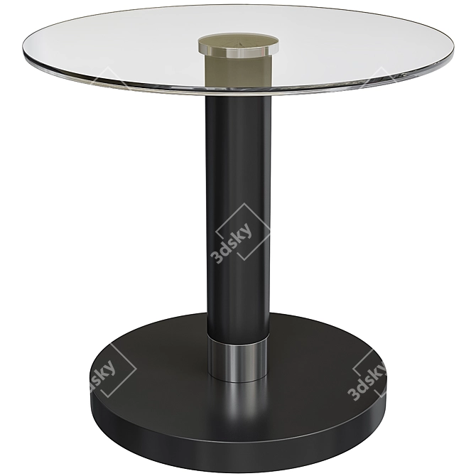 Elegant Glass Top Side Tables 3D model image 2