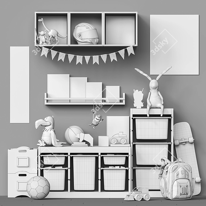 Kids Toy and Furniture Set 3D model image 5