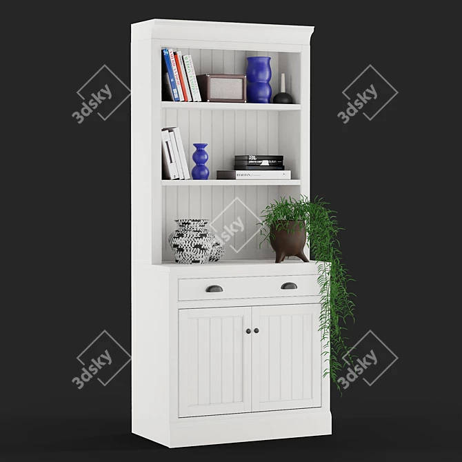 Aubrey Classic Bookcase 3D model image 7