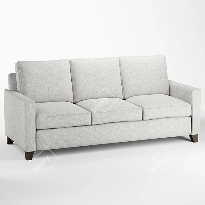 Cameron Square Arm Sofa Bed 3D model image 1