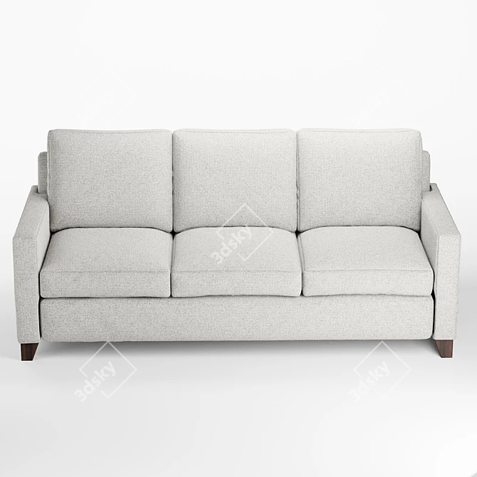 Cameron Square Arm Sofa Bed 3D model image 2