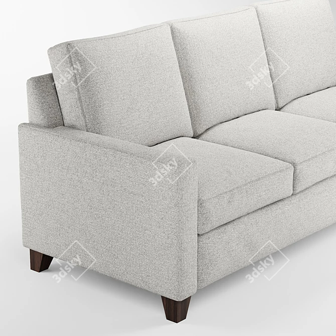 Cameron Square Arm Sofa Bed 3D model image 5