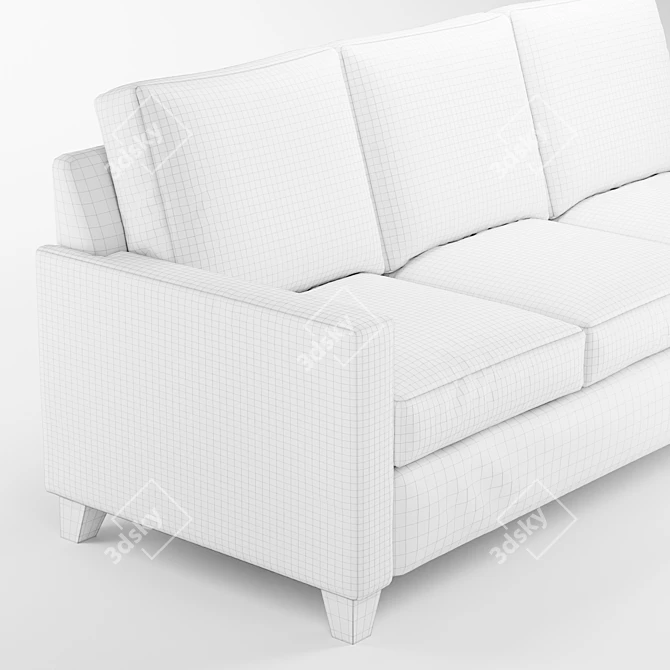 Cameron Square Arm Sofa Bed 3D model image 6