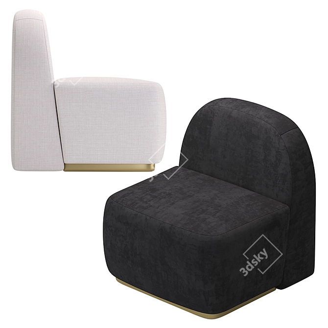 Elegant BILBAO Armchair: Modern Comfort for Your Home 3D model image 2
